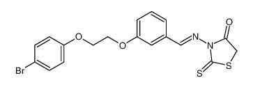 3-[[3-[2-(4-bromophenoxy)ethoxy]phenyl]methylideneamino]-2-sulfanylidene-1,3-thiazolidin-4-one 4355-04-8