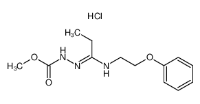 99153-70-5 spectrum, methyl (1-((2-phenoxyethyl)amino)propylidene)hydrazinecarboxylate hydrochloride