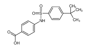 4-({[4-(2-Methyl-2-propanyl)phenyl]sulfonyl}amino)benzoic acid 708996-17-2