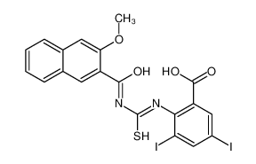 3,5-diiodo-2-[(3-methoxynaphthalene-2-carbonyl)carbamothioylamino]benzoic acid 532942-47-5