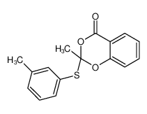 88354-07-8 2-methyl-2-(3-methylphenyl)sulfanyl-1,3-benzodioxin-4-one