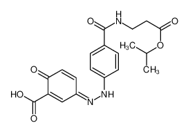 (3E)-6-oxo-3-[[4-[(3-oxo-3-propan-2-yloxypropyl)carbamoyl]phenyl]hydrazinylidene]cyclohexa-1,4-diene-1-carboxylic acid 1346606-13-0