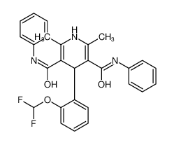 100568-69-2 4-[2-(difluoromethoxy)phenyl]-2,6-dimethyl-3-N,5-N-diphenyl-1,4-dihydropyridine-3,5-dicarboxamide