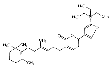 191939-02-3 3-[(E)-4-Methyl-6-(2,6,6-trimethyl-cyclohex-1-enyl)-hex-3-enyl]-6-(5-triethylsilanyl-furan-3-yl)-5,6-dihydro-pyran-2-one