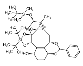 219780-47-9 (3aS,7S,8aS,11aS,12R,14aS)-10,10-di-tert-butyl-7-((tert-butyldimethylsilyl)oxy)-6,15,15-trimethyl-2-phenyl-3a,7,8,11a,12,13,14,14a-octahydro-4H-1,3,9,11-tetraoxa-10-sila-5,8a-methanocyclopenta[4,5]cyclodeca[1,2,3-de]naphthalen-12-ol