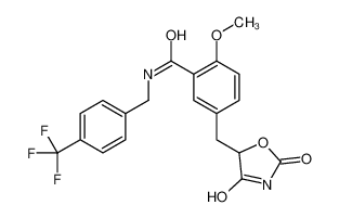 5-[(2,4-dioxo-1,3-oxazolidin-5-yl)methyl]-2-methoxy-N-[[4-(trifluoromethyl)phenyl]methyl]benzamide