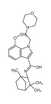 7-methoxy-1-(2-morpholin-4-ylethyl)-N-[(1R,3S,4S)-2,2,4-trimethyl-3-bicyclo[2.2.1]heptanyl]indole-3-carboxamide 501926-82-5