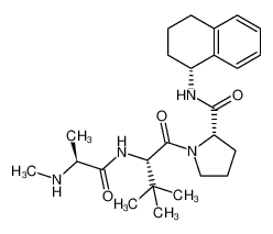 (2S)-1-[(2S)-3,3-dimethyl-2-[[(2S)-2-(methylamino)propanoyl]amino]butanoyl]-N-[(1R)-1,2,3,4-tetrahydronaphthalen-1-yl]pyrrolidine-2-carboxamide