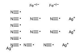 14038-75-6 structure, C12Ag4Fe2N12