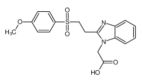 {2-[2-(4-Methoxy-benzenesulfonyl)-ethyl]-benzoimidazol-1-yl}-acetic acid 429654-05-7