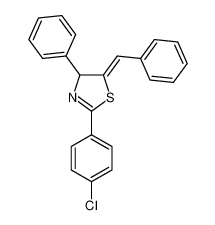 (5Z)-5-benzylidene-2-(4-chlorophenyl)-4-phenyl-4H-1,3-thiazole 59824-79-2