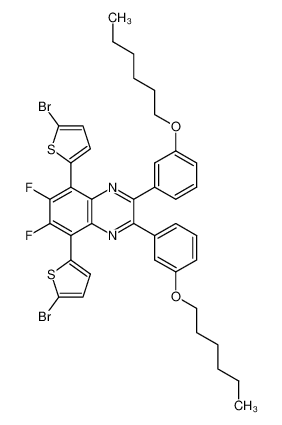 5,8-bis(5-bromothiophen-2-yl)-6,7-difluoro-2,3-bis(3-(hexyloxy)phenyl)quinoxaline