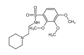 2,3,4-trimethoxy-N-(2-piperidin-1-ylethyl)benzenesulfonamide 103595-47-7