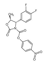 (+)-4-(S)-(3,4-difluorophenyl)-5-(S)-methyl-2-oxo-oxazolidine-3-carboxylic acid-4-nitrophenyl ester 218450-15-8