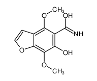 6-hydroxy-4,7-dimethoxy-1-benzofuran-5-carboxamide 75000-62-3