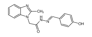 N'-(4-hydroxybenzylidene)-2-(2-methyl-1H-benzo[d]imidazol-1-yl)acetohydrazide 303094-89-5