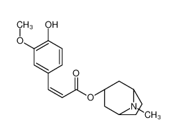 [(1S,5R)-8-methyl-8-azabicyclo[3.2.1]octan-3-yl] (E)-3-(4-hydroxy-3-methoxyphenyl)prop-2-enoate 86702-58-1