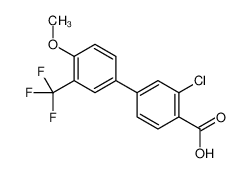 2-chloro-4-[4-methoxy-3-(trifluoromethyl)phenyl]benzoic acid 1261937-46-5
