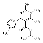 propan-2-yl 3,4-dimethyl-6-(5-methylthiophen-2-yl)-2-oxo-1,6-dihydropyrimidine-5-carboxylate 6050-77-7