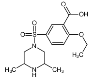 5-[(3,5-Dimethyl-1-piperazinyl)sulfonyl]-2-ethoxybenzoic acid 496835-32-6