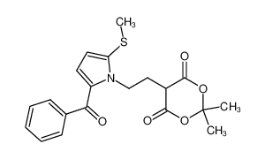 83727-08-6 spectrum, 5-(2-(2-benzoyl-5-(methylthio)-1H-pyrrol-1-yl)ethyl)-2,2-dimethyl-1,3-dioxane-4,6-dione