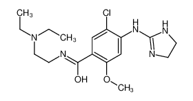 5-chloro-N-[2-(diethylamino)ethyl]-4-(4,5-dihydro-1H-imidazol-2-ylamino)-2-methoxybenzamide 111049-28-6