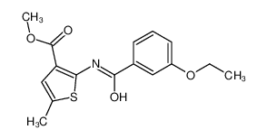 methyl 2-[(3-ethoxybenzoyl)amino]-5-methylthiophene-3-carboxylate 6131-42-6