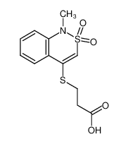 84965-38-8 β-(1-methyl-1H-2,1-benzothiazin-4-ylthio 2,2-dioxide)propionic acid