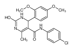 N-(4-chlorophenyl)-4-(2,4-dimethoxyphenyl)-6-methyl-2-oxo-3,4-dihydro-1H-pyrimidine-5-carboxamide