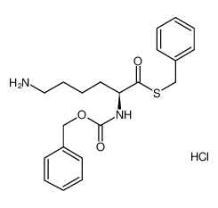 S-benzyl (2S)-6-amino-2-(phenylmethoxycarbonylamino)hexanethioate,hydrochloride 69861-89-8