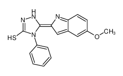 5-(5-methoxyindol-2-ylidene)-4-phenyl-1,2,4-triazolidine-3-thione 126016-40-8