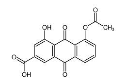 5-acetyloxy-4-hydroxy-9,10-dioxoanthracene-2-carboxylic acid 875535-35-6