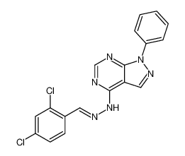 4-[(2E)-2-(2,4-Dichlorobenzylidene)hydrazino]-1-phenyl-1H-pyrazol o[3,4-d]pyrimidine 5473-31-4