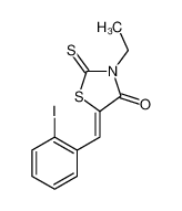 91346-12-2 (5Z)-3-ethyl-5-[(2-iodophenyl)methylidene]-2-sulfanylidene-1,3-thiazolidin-4-one