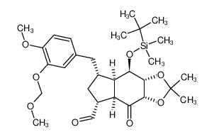 653573-90-1 spectrum, (1R,3R,3aR,4R,5R,6S,7aR)-4-tert-butyldimethylsiloxy-5,6-isopropylidenedioxy-3-[4-methoxy-3-(methoxymethoxy)benzyl]-7-oxooctahydroinden-1-carbaldehyde