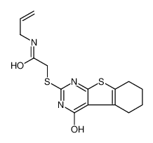 2-[(4-oxo-5,6,7,8-tetrahydro-3H-[1]benzothiolo[2,3-d]pyrimidin-2-yl)sulfanyl]-N-prop-2-enylacetamide 5965-97-9