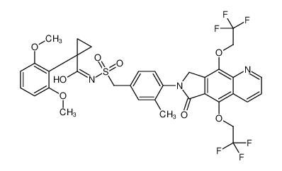1-(2,6-Dimethoxyphenyl)-N-({3-methyl-4-[6-oxo-5,9-bis(2,2,2-trifl uoroethoxy)-6,8-dihydro-7H-pyrrolo[3,4-g]quinolin-7-yl]benzyl}sul fonyl)cyclopropanecarboxamide