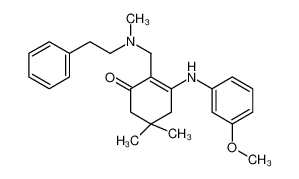 78150-06-8 3-(3-methoxyanilino)-5,5-dimethyl-2-[[methyl(2-phenylethyl)amino]methyl]cyclohex-2-en-1-one