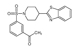 1-(3-{[4-(1,3-Benzothiazol-2-yl)-1-piperidinyl]sulfonyl}phenyl)et hanone 606082-26-2