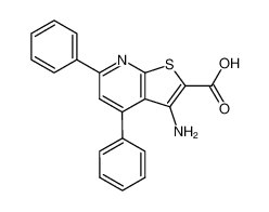 3-amino-4,6-diphenyl-thieno[2,3-b]pyridine-2-carboxylic acid