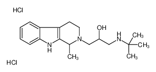 1-(tert-butylamino)-3-(1-methyl-1,3,4,9-tetrahydropyrido[3,4-b]indol-2-yl)propan-2-ol,dihydrochloride 128857-34-1