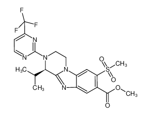 (R)-methyl 1-isopropyl-7-(methylsulfonyl)-2-(4-(trifluoromethyl)pyrimidin-2-yl)-1,2,3,4-tetrahydrobenzo[4,5]imidazo[1,2-a]pyrazine-8-carboxylate 1456704-59-8