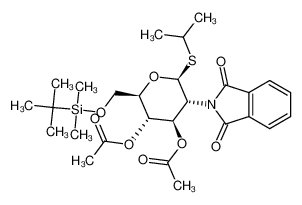 493019-30-0 isopropyl 3,4-di-O-acetyl-6-O-tert-butyldimethylsilyl-2-deoxy-2-phthalimido-1-thio-β-D-glucopyranoside