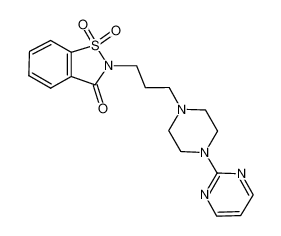 1,1-dioxo-2-[3-(4-pyrimidin-2-ylpiperazin-1-yl)propyl]-1,2-benzothiazol-3-one 95847-87-3