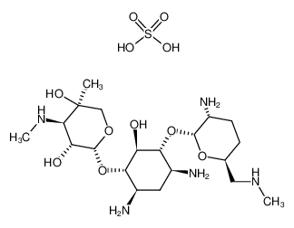 (2R,3R,4R,5R)-2-[(1S,2S,3R,4S,6R)-4,6-diamino-3-[(2R,3R,6S)-3-amino-6-(methylaminomethyl)oxan-2-yl]oxy-2-hydroxycyclohexyl]oxy-5-methyl-4-(methylamino)oxane-3,5-diol,sulfuric acid 66803-19-8