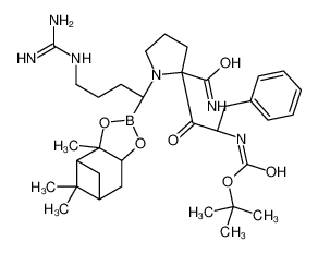 (3aR-(2(S*),3aalpha,4alpha,6alpha,7aalpha))-N-((1,1-二甲基乙氧基)羰基)-D-苯丙氨酰-N-(4-((氨基亚胺甲基)氨基)-1-(六氢-3a,5,5-三甲基-4,6-甲桥-1,3,2-苯并二氧硼戊环-2-基)丁基)-L-脯氨酰胺