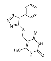 84389-04-8 spectrum, 6-methyl-5-(((1-phenyl-1H-tetrazol-5-yl)thio)methyl)pyrimidine-2,4(1H,3H)-dione