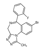 8-bromo-6-(2-fluorophenyl)-1-methyl-4H-[1,2,4]triazolo[4,3-a][1,4]benzodiazepine 612526-40-6