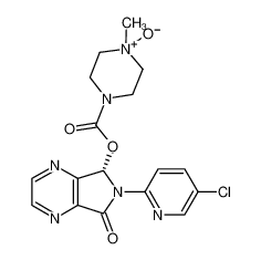 (5S)-6-(5-氯-2-吡啶基)-7-氧代-6,7-二氢-5H-吡咯并[3,4-b]吡嗪-5-基4-甲基-1-哌嗪羧酸酯4-氧化物
