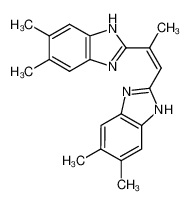 5,6,5',6'-tetramethyl-1(3)H,1'(3')H-2,2'-(1-methyl-ethene-1,2-diyl)-bis-benzoimidazole